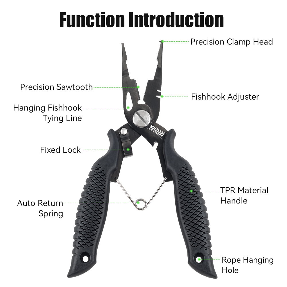 Kingdom Fishing Pliers Multifu - Fishing Hook Stainless Steel recension och pris