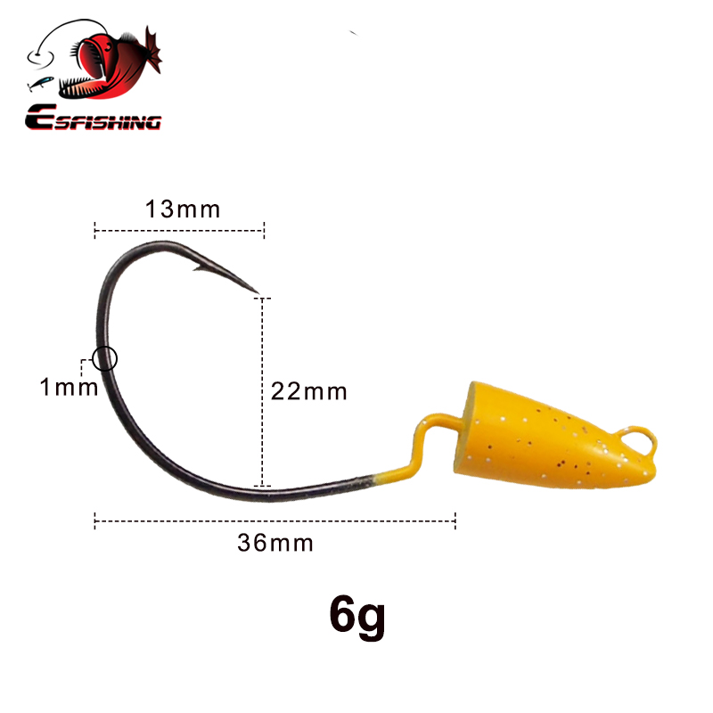 ESFISHING Offset Hook High Str - Fishing Hook Offset recension och pris