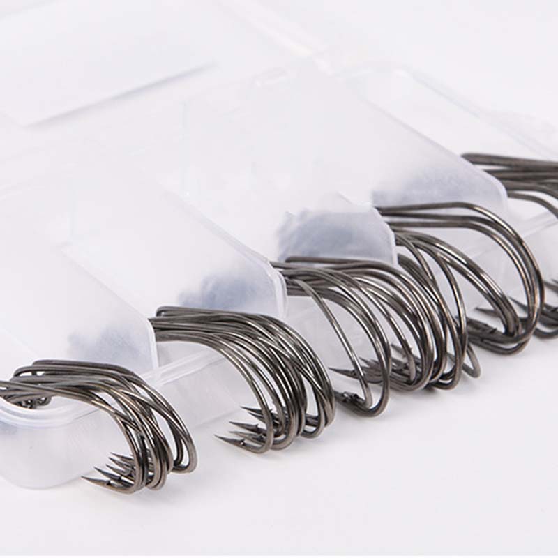 50Pcs/Box High Carbon Steel Fi - Fishing Hook Offset recension och pris