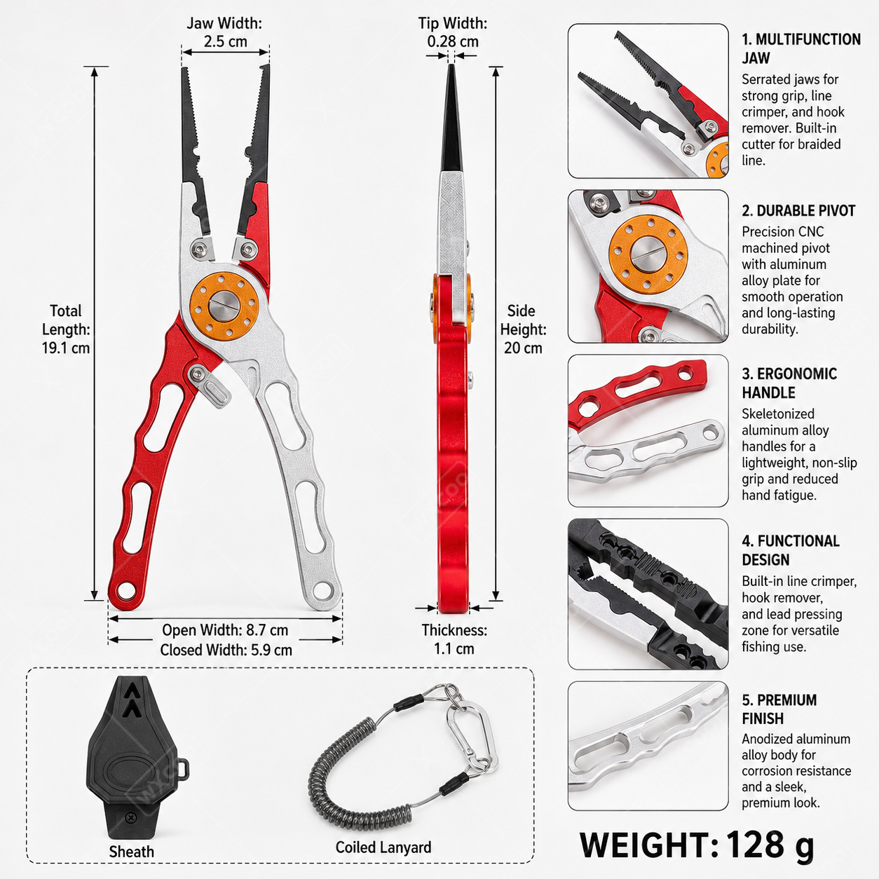 Multi Function Aluminum Alloy  - Fishing Hook Remover recension och pris